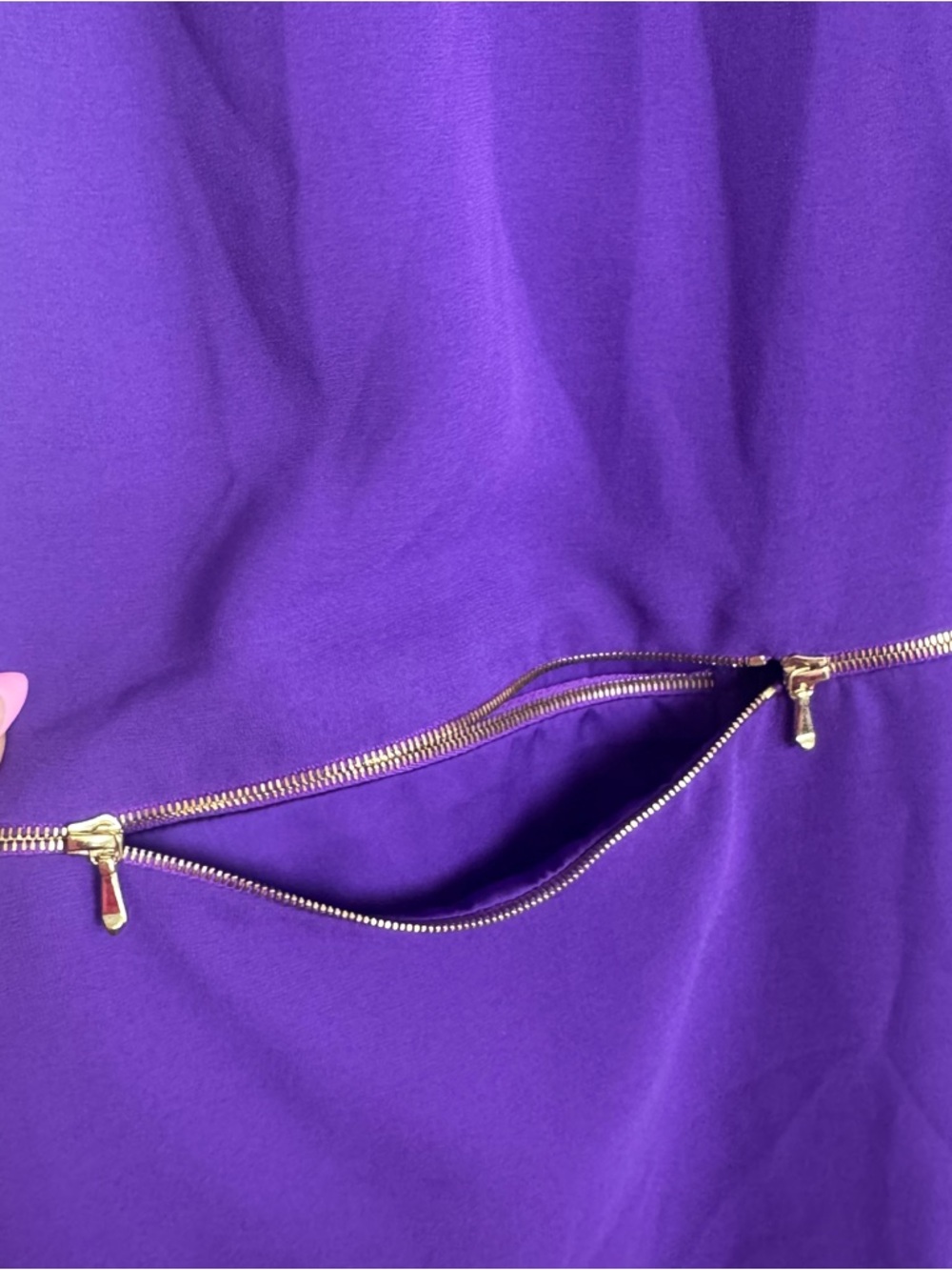 SANDRO PARIS | Purple Sleeveless Sheath Dress with Zipper Waist Women’s Size 8 - Picture 7 of 12